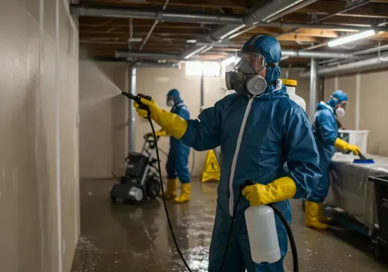 Basement Sanitization and Antimicrobial Treatment process in Berwyn, PA